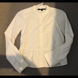 Veronica Beard Charlotte ruffle hem shirt